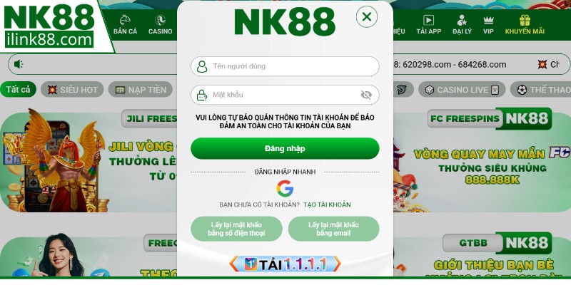 Chỉ dẫn quy trình vào tài khoản cá nhân